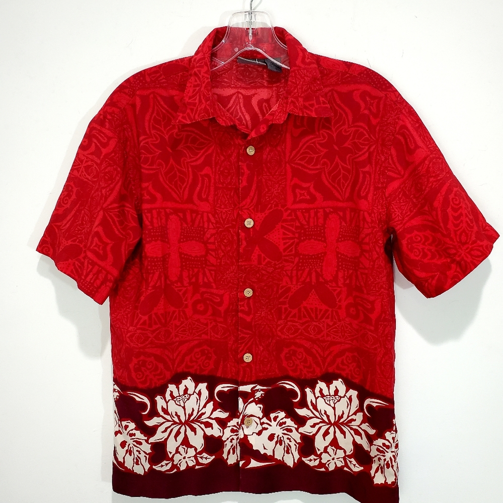 XG Short Sleeve Button Up Shirt Sz M Tropic Print